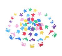 ROMISBABA 500pcs Fake Marine Animal Patch Scrapbook Crafts Sea Creature Stickers Aesthetic Tropical Fish Shape Under The Sea Classroom Decorations Bulletin Board Decoration Ocean Animals Eva