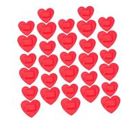 ROMISBABA 50pcs Heart Shaped Flexible Fabric Bandages Adhesive Plasters for Adults Soft Breathable Wound Care Patches Portable Outdoor Camping Emergency