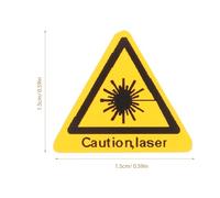 ROMISBABA 50pcs Laser Warning Sign Stickers Adhesive Pvc Material for Safety Caution and Accident Prevention in Industrial and Scientific Environments