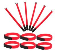 ROMISBABA 50pcs Reusable Self-Adhesive Cord Wraps Nylon Cable Ties for Soccer Net Fixing and Cable Management Solid Color Fastening Straps for Boat Rope Backpack Straps and Hose Organization