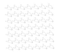 ROMISBABA 50pcs Steel Ceiling Hooks for Drop Ceiling Tiles Spring Wire Clip Hangers Easy Install Hooks for Home Office Classroom Party Decorations