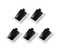 ROMISBABA 5pcs Acrylic Ring Display Stand with Black Plastic Base, Compact Cuboid Shape for Home and Counter Storage, Crystal Design, Sturdy Jewelry Organizer for Earrings and Rings