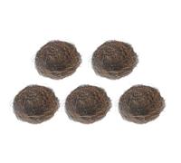 ROMISBABA 5pcs Brown Vine Bird Nest Decor 15cm Rattan Bird Nests for Home and Flower Decoration Creative Easter Garden Party Ornament