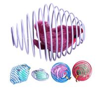 ROMISBABA 5pcs Cat Mouse Cage Plush Solid Color Furry Mice Pet Interactive Training for Indoor Cats Kitten Exercising and Chasing Random Color