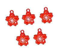 ROMISBABA 5pcs Cherry Blossom Bell Pendant for Pet Collar Cute Sakura Bell Accessories Pet Collar Supplies