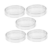 ROMISBABA 5pcs Clear Glass Laboratory Petri Dishes Thickened High Borosilicate Culture Plates for Cell Growth Microbiology Plant Tissue Science Experiments