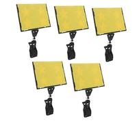 ROMISBABA 5pcs Erasable Plastic Price Tag Clips Label Holders for Retail Shelves Supermarkets Shops Reusable Sign Display Merchandise Label Plates