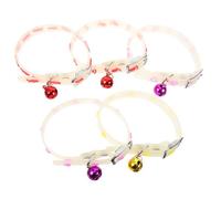 ROMISBABA 5Pcs Glow Dark Pet Collar Adorable Cat and Dog Collars for Night Safety Lightweight Durable Suitable for Various Random Colors