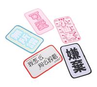 ROMISBABA 5pcs Hair Bang Paste Clips for Makeup and Facial Cleansing, Polyester Hair Fringe Holders with Fashion Design, Easy to Patch and Hold Fringe in Place