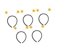 ROMISBABA 5pcs Novelty Star Antenna Head Boppers Funny Martian Costume Accessories for Year Halloween Christmas Party Decoration Comfortable Sparkling Hair Hoop