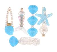 ROMISBABA 5pcs Ocean Themed Seashell and Star Hairpins Stylish Duckbill Hair Clips for Womens Summer Hairstyles Beach Party Accessory with Secure Hold Versatile Multi Hair Jewelry