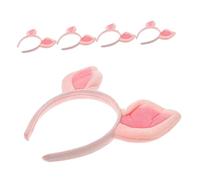 ROMISBABA 5pcs Pig Ears Headband Animal Headwear for Halloween Christmas Birthday Party Cosplay and Adults Costume Accessory