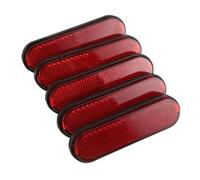ROMISBABA 5pcs Red Plastic Bike Reflectors Compact High Visibility Safety Warning Reflectors for Bicycles Easy to Install Wheel for Cyclists