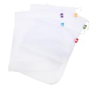 ROMISBABA 5pcs Reusable Breathable Mesh Vegetable Storage Bags with Drawstring for Fruit and Grocery Shopping Washable Portable Produce Nets for Fresh Food Preservation