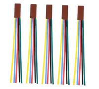 ROMISBABA 5pcs Ribbon Bookmarks PU Leather Page Markers for Books Bible Reading Students Teachers Practical Book Accessories