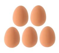 ROMISBABA 5pcs Rubber Bouncy Egg Dog Interactive Pet Chew for Indoor Outdoor Play Realistic Egg Shape for Puppy Training and Teeth Cleaning