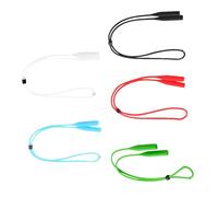 ROMISBABA 5pcs Silicone Eyewear Retainer Straps Adjustable Glasses Ropes Anti-slip Design Keeps Glasses Secure and Stable to Wear for Indoor Sports and Outdoor Activities Random Color