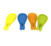 ROMISBABA 5pcs Silicone Rabbit Wine Glass Markers Reusable Decorative Cup Identifiers for Party and Gathering, Creative Unique Design Silicone Glass Cup Markers Random Color