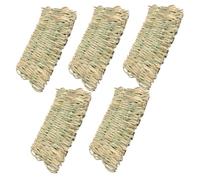 ROMISBABA 5pcs Small Rabbit Mat Cooling Grass Bedding Pad for Hamster Guinea Pig Chinchilla Four Seasons Breathable Natural Nest