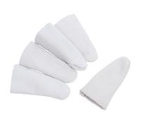 ROMISBABA 5Pcs Thick Sheepskin Leather Finger Guard Heat Insulated Finger Sleeve for Jewelry Making from Scalds and Scratches Flexible and for Crafting and Hot Food Handling