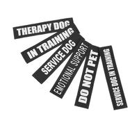 ROMISBABA 6 Pairs Reflective Dog Vest Labels Durable Decorative Pet Harness Patches for Training Costumes with Words Suitable for Dogs Enhance Visibility and Party Atmosphere
