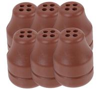 ROMISBABA 6 pcs Blind Cord Plastic Pull Drops Knobs for Window Blinds Lightweight Cylindrical Curtain Cord Pull Ends Stylish Chocolate Color Accessories for Home and Office Curtains
