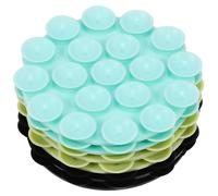 ROMISBABA 6 Pcs Silicone Suction Cup Phone Holders Mobile Phone Mounts with Strong Grip for Bike Car Kitchen Bathroom Use Space-saving Reusable Design in Black Blue Green