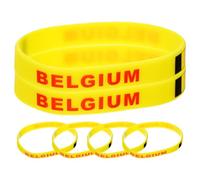 ROMISBABA 6 Pcs Yellow Silicone Wristbands Comfortable for Wearing, Football Party Decor for International Matches and Games