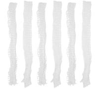 ROMISBABA 6 Rolls Elastic Cotton Meat Twine and Sausage Netting for Cooking Food-Safe Butcher String for Ham Pork Beef and Poultry Packaging Strong Stretch Meat Tying Roll for Hot Dog and