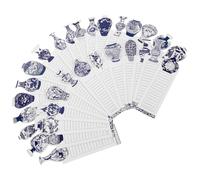 ROMISBABA 60 Sheets of Assorted Colour Chinese Style Bookmarks Made from White Cardboard, Custom Designed for School Supplies, for Readers and Writers, for DIY Painting and Creative Reading