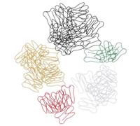 ROMISBABA 60pcs Assorted Colour Metal Tooth-Shaped Paper Clips for Office Paper Binder Clips with Bookmarking and Envelope Fastening Features for Desk Decor and Document Random Color