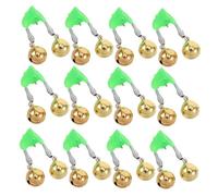 ROMISBABA 60pcs Fishing Rod Bell Alarm Clips with Dual Ring Bells Portable Bite Alert for Ice and Sea Fishing Strong Grip Clip Design for Bite Notification