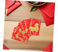 ROMISBABA 60PCS Vietnamese Lunar Red Envelopes for Year Horse Traditional Spring Festival Money Packets with Zodiac Horse Design Vietnamese Text for TET and Lunar Year Blessings