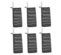 ROMISBABA 6Pcs Aquarium Filter Bags Polyester Mesh Fish Tank Filter Media Storage Pouch Black Durable Fish Tank Accessories for Carbon Volcanic Media Filtration