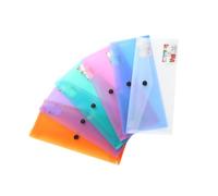 ROMISBABA 6pcs Archives Information Bag Clear Folder Documents File Envelopes Storage Organiser Reinforced School Colored Folders Organizer Clear Pouch with Snap File Random Color