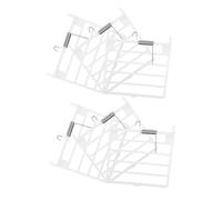 ROMISBABA 6pcs Birdcage Spring Door Replacement Birdcage Door Secure Spring Mechanism Abs Material 2.75x2.75x0.59in Dimensions and Pigeon Cage