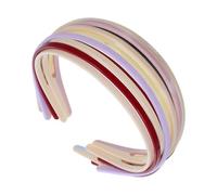 ROMISBABA 6pcs Candy-colored Splicing Teeth Headbands Non-slip Hard Plastic Hairbands for Women Secure Fit Hair Accessories for Daily Wear and Active Use