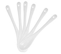 ROMISBABA 6Pcs Ceramic Long Handle Mixing Spoons for Juice Coffee Soup Multi-Function Stirring Utensils Heat Resistant Reusable Beverage Dessert Stirrers