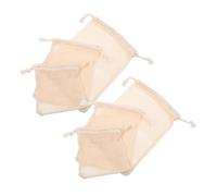 ROMISBABA 6pcs Cotton Mesh Drawstring Bags for Fruit and Vegetable Storage Reusable Organic Produce Bags for Home Organization Lightweight Cotton Net with Easy Open Close Design