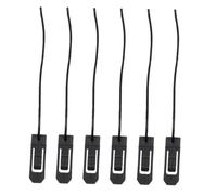 ROMISBABA 6pcs Detachable Surfboard Fin Clips Plastic Fin Retention Brackets for Paddleboard Longboard Fish Secure Tail Lock Accessories Compatible with Multiple Boards Black
