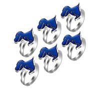 ROMISBABA 6pcs Dinosaur Mood Rings for Women Adjustable Color Changing Temperature Sensitive Rings Fun Emotional Indicator Jewelry Gift