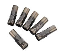 ROMISBABA 6pcs E14 Candle Lamp Holder Tubes Teardrop Design Iron Candle Sleeves for European Crystal Chandelier Antique Bronze Finish for Home Lighting Accessories