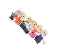 ROMISBABA 6pcs Family Plush Finger Puppet Set Soft Interactive Hand Puppets for Educational Storytelling and Playtime Learning