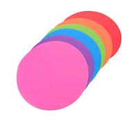 ROMISBABA 6pcs Flat Soccer Training Markers Non-slip Discs for Football Field Agility Practice Weatherproof Flat Cones with High Visibility Bright Colors for Sports and Gym Use