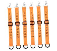 ROMISBABA 6pcs Football Officiating Nylon Chain Clips with Adjustable Line Markers for Referee Crew Heavy-duty Down Marker Accessories in High-visibility Orange for Sports Officials