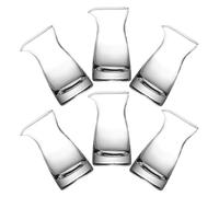 ROMISBABA 6pcs Glass Creamer Pitchers 80ml Small Glass Sauce Containers Mini Milk Pouring Jugs for Kitchen Serving and Tea Use