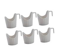 ROMISBABA 6pcs Heat Resistant Paper Cup Holders Multipurpose Coffee Sleeve for Office Home Use Portable Lightweight Design Gray White