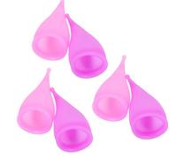 ROMISBABA 6Pcs Large Silicone Menstrual Cups 30Ml Soft Feminine Period Collectors Leak-Proof Set in Purple and Pink for Women’S Hygiene and First Period Care