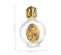 ROMISBABA 6pcs Mini Glass Holy Water Bottles Refillable Rose Decorative Jars for Baptism Wedding Travel Versatile Blessing Water Containers Portable Sturdy Design