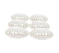 ROMISBABA 6pcs Pearlescent Shell Candy Box Shell Trinket Holder Wedding Favor Boxes Mini for Beach Party Favors Sea
